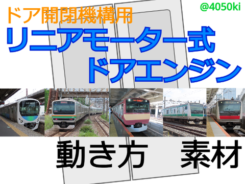 【ドア開閉機構用】リニアモーター式ドアエンジンの動き方　素材