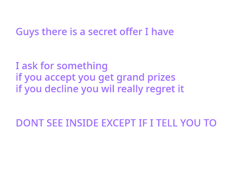 Secret Offer