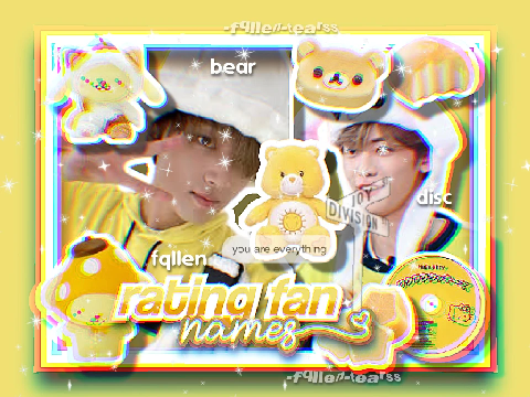 ⌚ rating ୨ f͢a͢n͢ names !-! ☂ ☆˖°