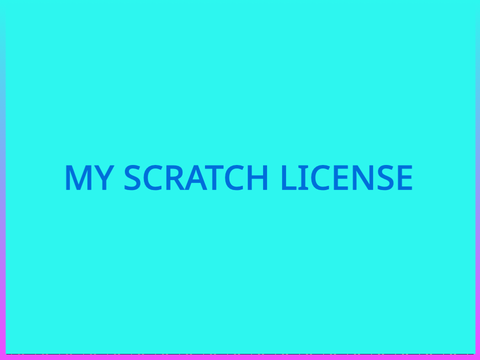 My scratch license