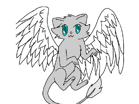 Winged cat - Airborne fill sheet Dovepaw