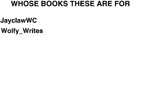 FOR SCRATCHER'S BOOKS