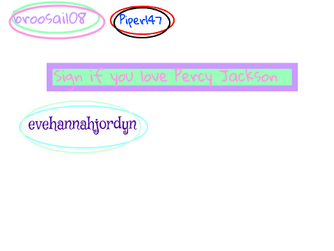 Sign If You Love Percy Jackson! 