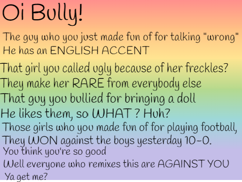 Remix this if your against bullying! remix
