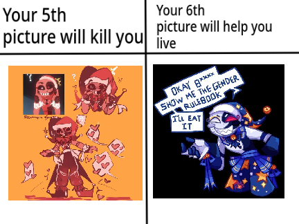 We winning. | Your 5th image will kill you but 6th will help remix