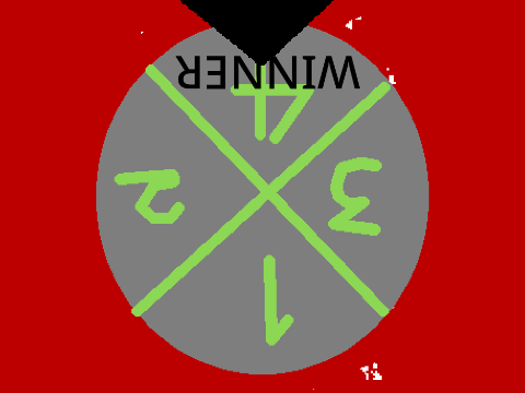 Rigged spinner wheel.