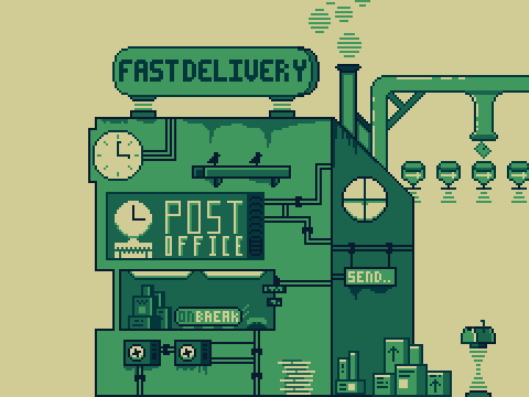 Cyberpunk Post Office (Pixel Art)