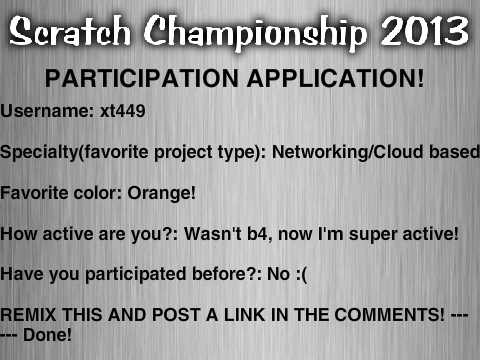 Scratch Championship 2013! :D