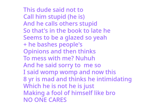 My roast to cachetonlore. He is cooked lol