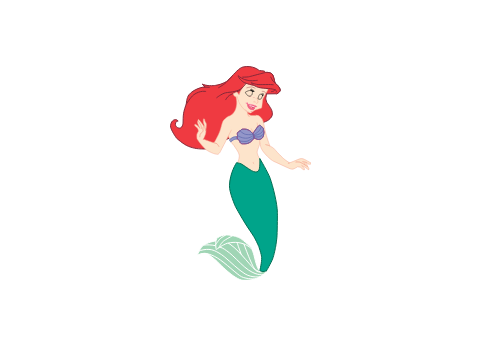 i'm almost finishing vectorize ariel from the little mermaid 