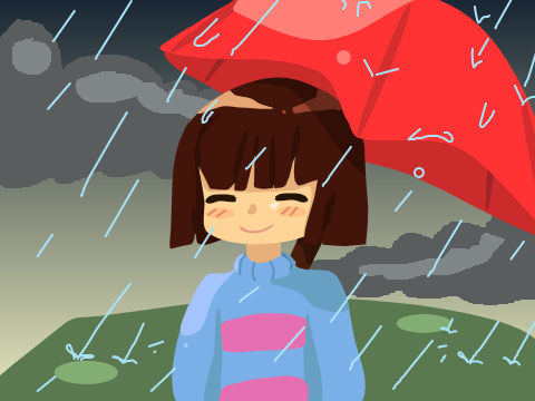 Frisk In The Rain [ Vector Speedpaint ] 