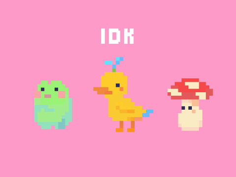 groovy duck, mushroom man, and tipsy toad