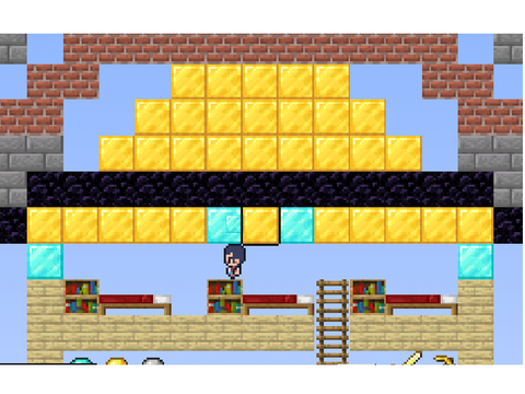 My houses in Griffpatch's Minecraftish MMO