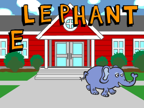 E for elephant