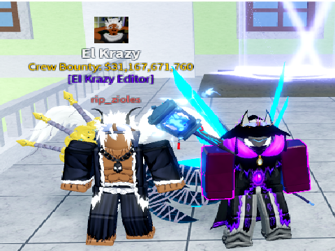 Screenshot with the head admin of blox fruits 