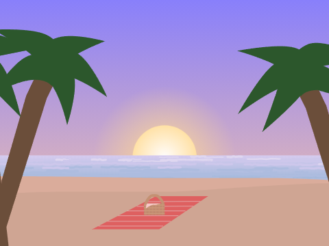 Beach Picnic - an animated parallax