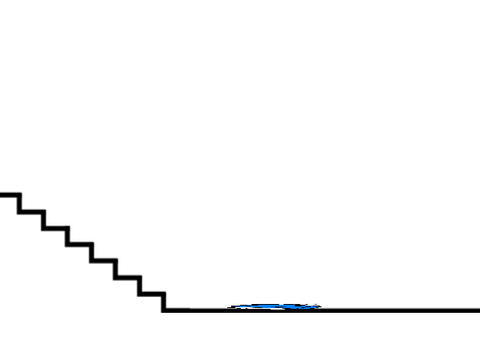 15-ball falls down the stairs