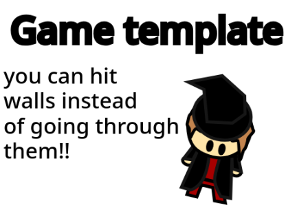 a game template with moving characters and hitboxes