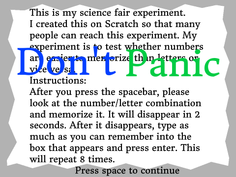 Science fair experiment