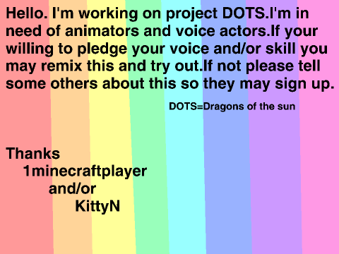xXVOICE ACTORS AND ANIMATORS NEEDEDXx Dragons of the sun (Project DOTS)