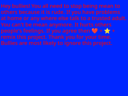 STOP FUDGING BULLYING!!!!!!