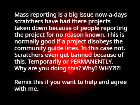 STOP MASS REPORTING