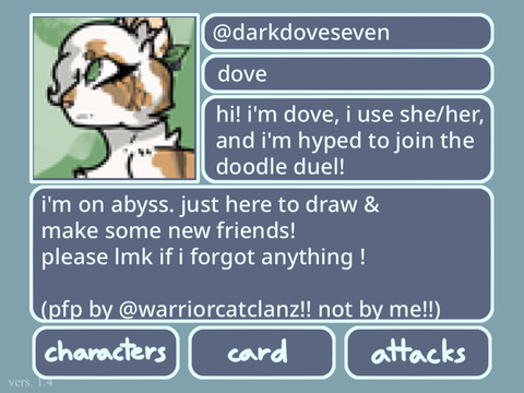 Dove’s Doodle Duel Profile
