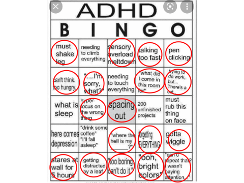 ADHD bingo! 