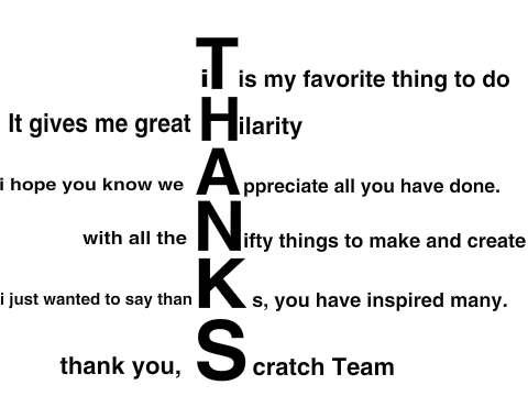 Thank You Scratch Team!