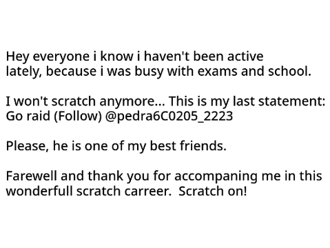 Goodbye, dear friends