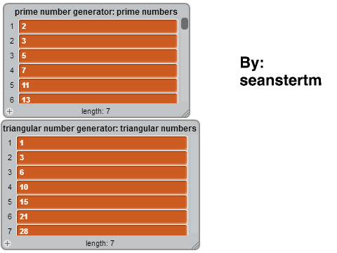 prime and triangular number generator