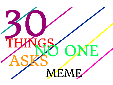 30 Things No One Asks ~ BLU