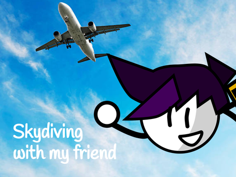Skydiving with my friend | #art #skydiving