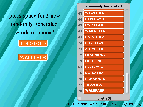 Name/Word Generator