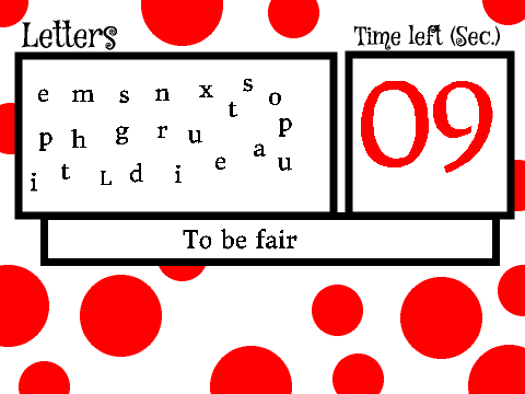 Spelling Word Unscramble CHALLENGE (A school assignment)