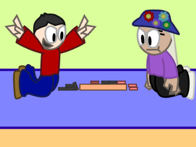 James And Maxine Play Checkers