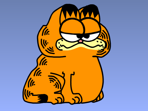 Garfield drawing in vector