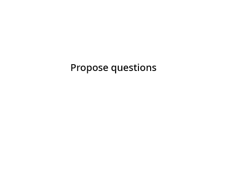 Propose questions