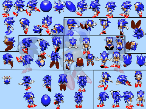 Sonic Xtreme Sprites (but they're organized)