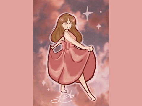 Girl in dress art