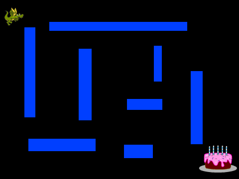 The Light the Candles on the cake maze game GB 