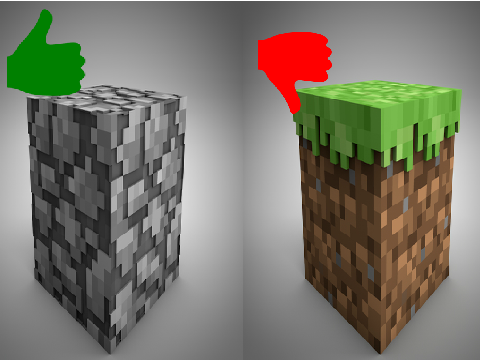Cobble=Life   Dirt=Death