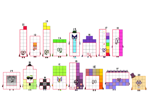 Numberblocks Sets - Base 16: Take it to Twensez REUPLOAD