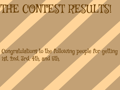 Contest Results!