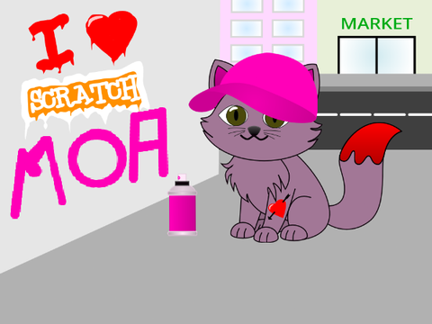 The Tagging Artist Cat - Animation