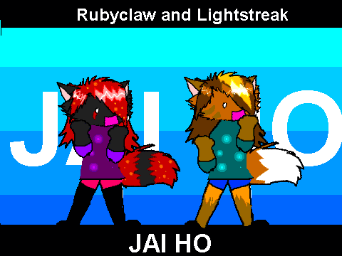 Lightstreak and Rubyclaw do the JAI HO