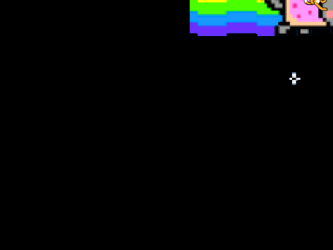Nyan cat with scratch cat on back