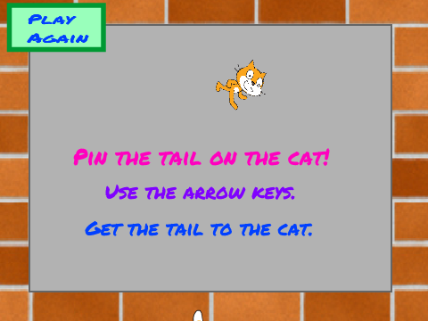 Pin the tail on the cat 