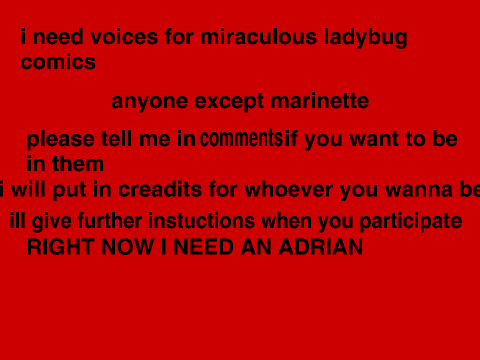 auditions for comics