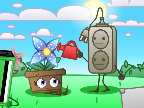 Watering plant